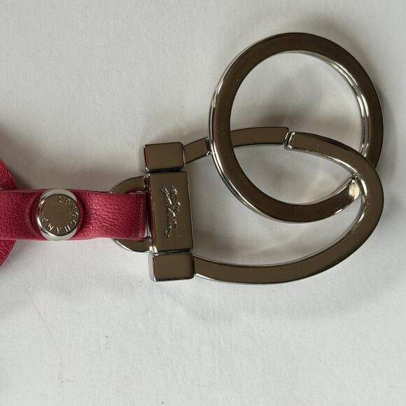 Longchamp Le Pliage Cuir Cherry Keyring Bag Charm NWOT - Picture 4 of 7